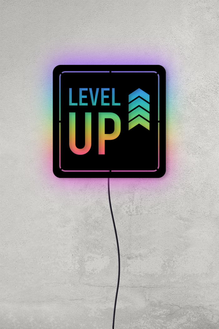 Level Up Led Işıklı Gamer Tablo